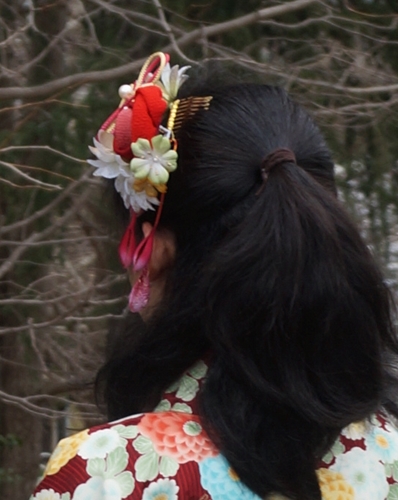 ジュニア袴の髪飾り