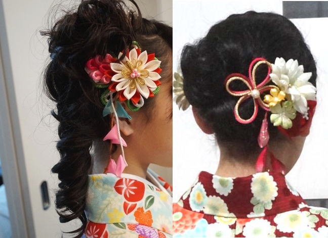 小学校卒業式の袴。ジュニア袴の髪飾りとヘアスタイル【お祝いの着物】