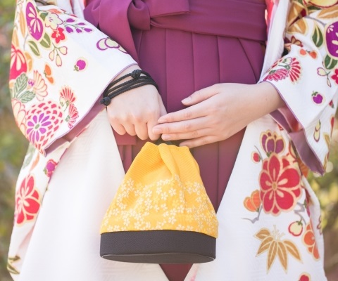 小学生卒業袴の巾着・バッグ