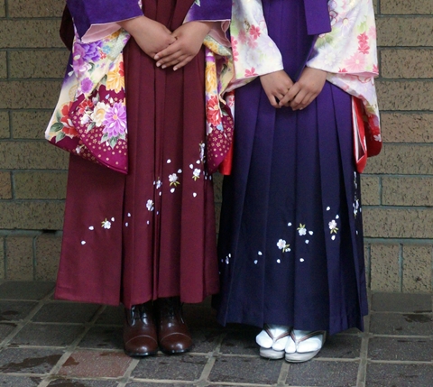小学生卒業袴のブーツと草履