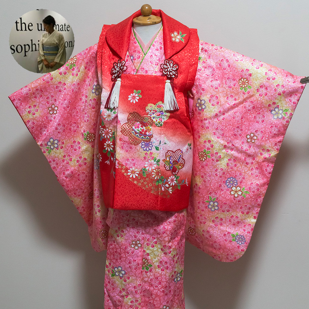 ピンク桜被布セット